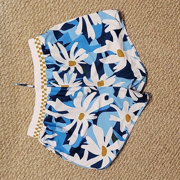 Walk on Beach Blue Floral Swimsuit Bikini Size Medium - Picture 6 of 7